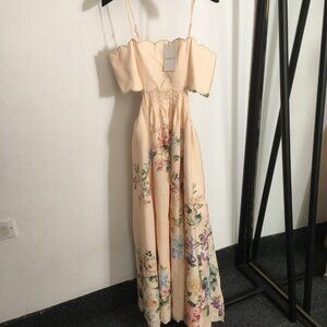 Zimmermann Cream Floral Maxi Dress